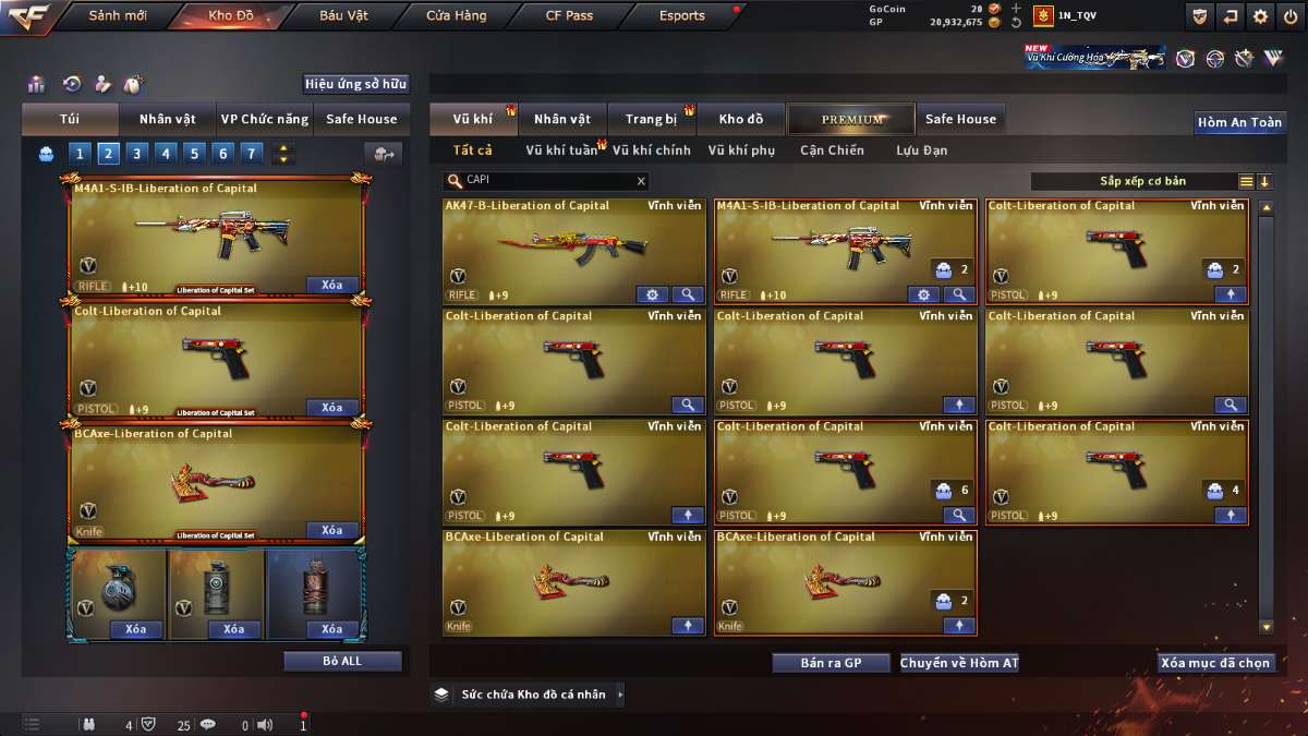 shop acc cf uy tin gia re